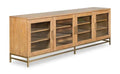 Cresset 84 Modern Solid Wood TV Stand with Storage and Cable Management for TVs up to 90 - Belgian