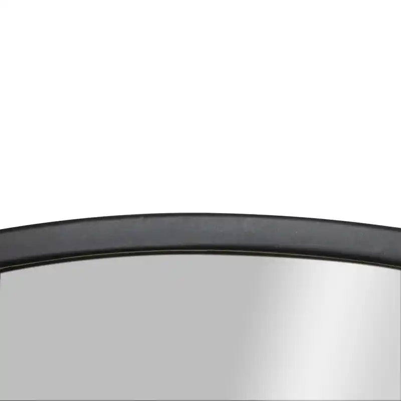Miroir mural rond de 32" avec cadre en métal noir