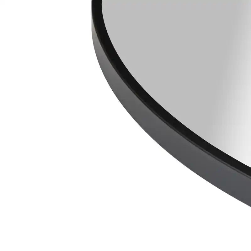 Miroir mural rond de 32" avec cadre en métal noir