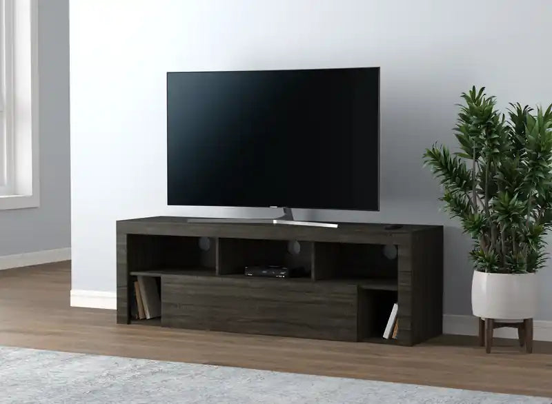 Meuble TV de 150 cm avec 1 grand tiroir et 5 étagères