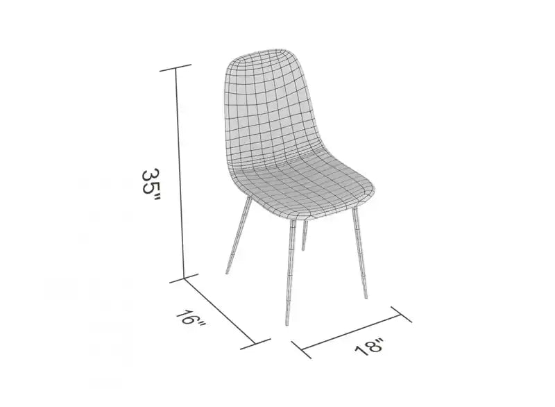 Chaise de salle à manger avec assise en tissu gris et piètement robuste en métal noir