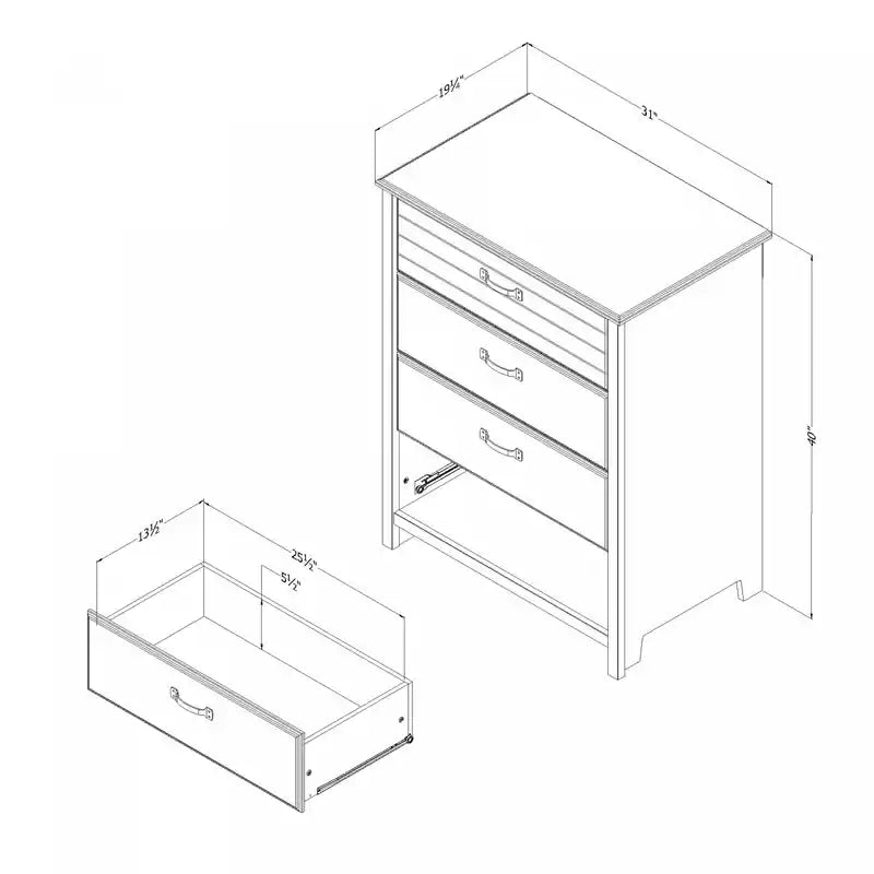 Commode 4 tiroirs - Myrtille