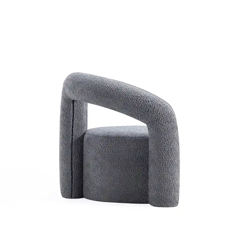 Fauteuil d'appoint contemporain en bois gris