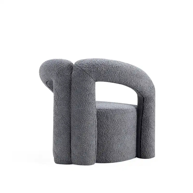 Fauteuil d'appoint contemporain en bois gris