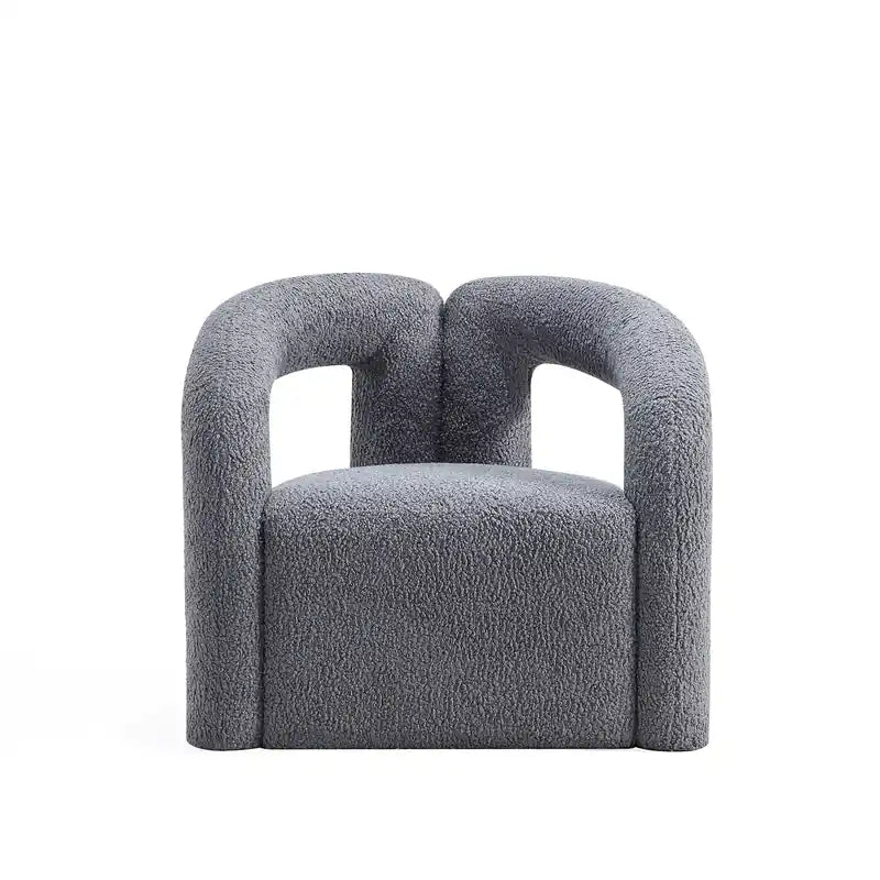 Fauteuil d'appoint contemporain en bois gris