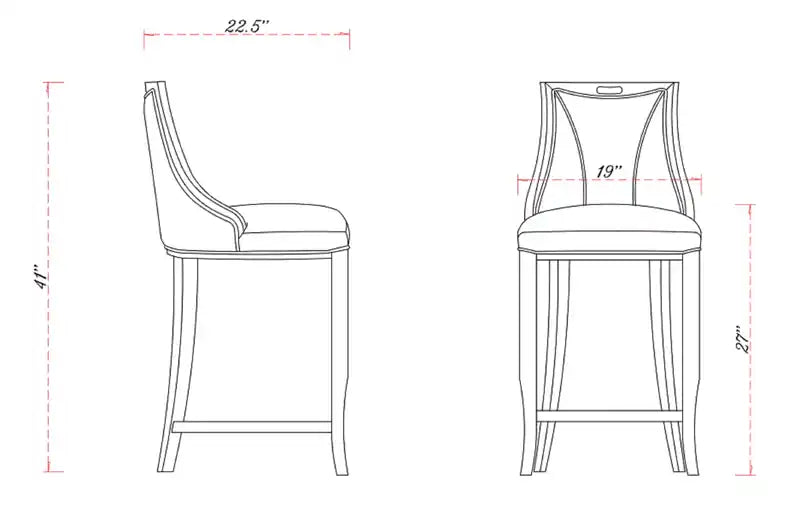 Tabouret de bar 41 Beech Wood - Bronze et noyer