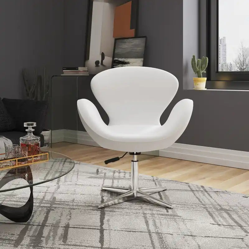 Chaise en métal moderne blanche