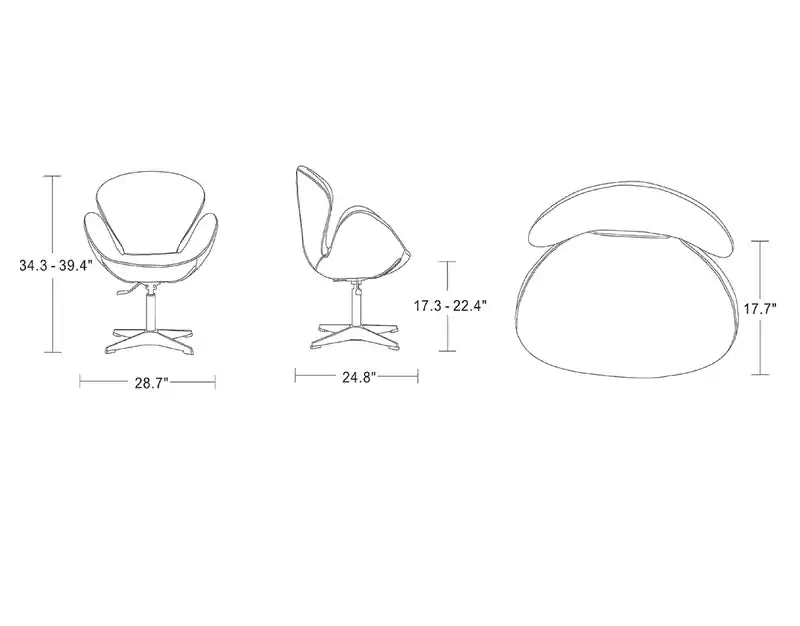 Chaise en métal moderne blanche