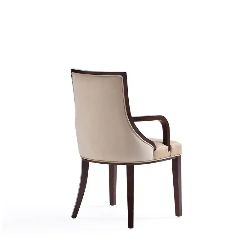 Chaise de salle à manger classique en bois tanné