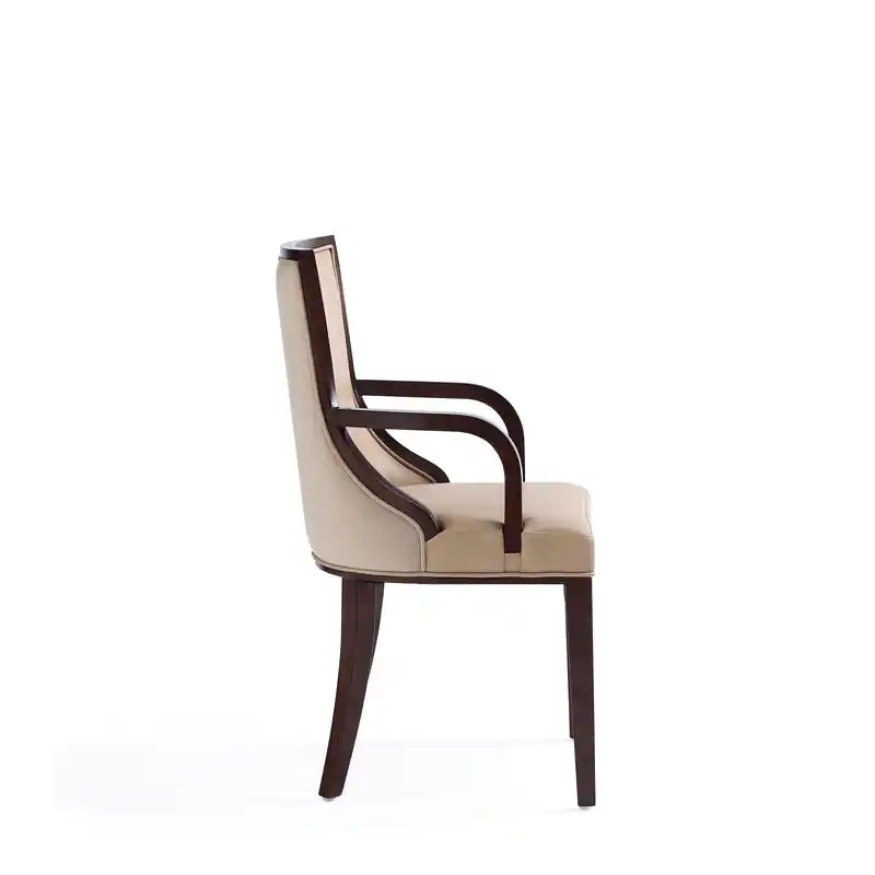 Chaise de salle à manger classique en bois tanné