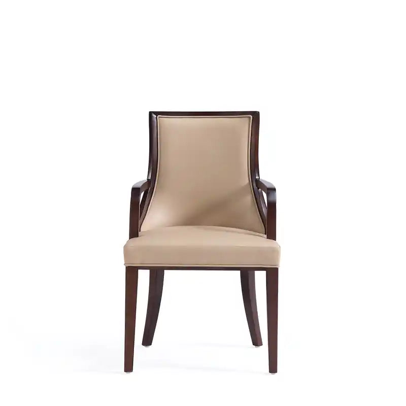 Chaise de salle à manger classique en bois tanné