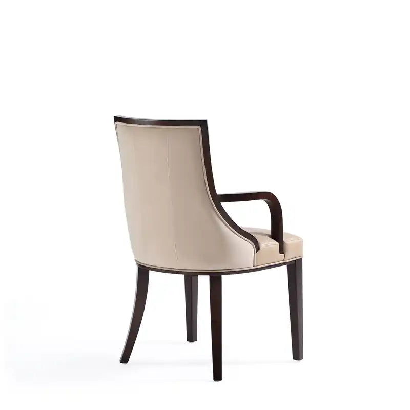 Chaise de salle à manger - Fauve et Noyer