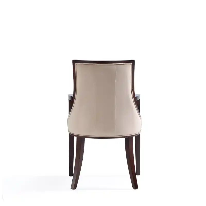Chaise de salle à manger - Fauve et Noyer
