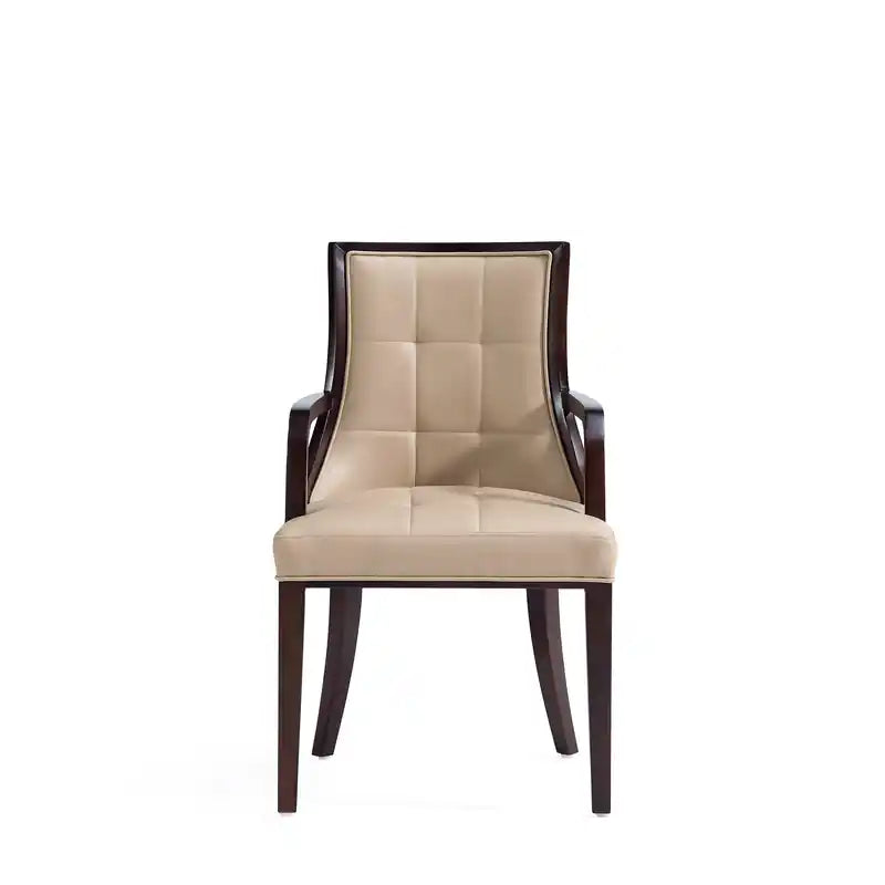 Chaise de salle à manger - Fauve et Noyer