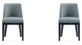 Manhattan Comfort Set of 2 Gansevoort Modern Faux Leather Dining Chairs