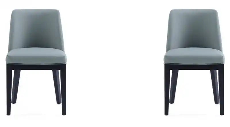 Manhattan Comfort Set of 2 Gansevoort Modern Faux Leather Dining Chairs
