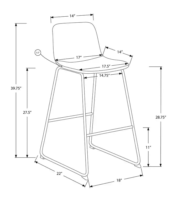 Tabouret de bar en cuir moderne