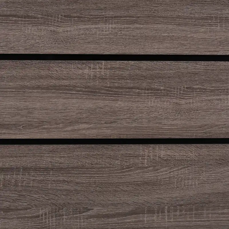 Lit avec tête de lit et cadre, gris/marron