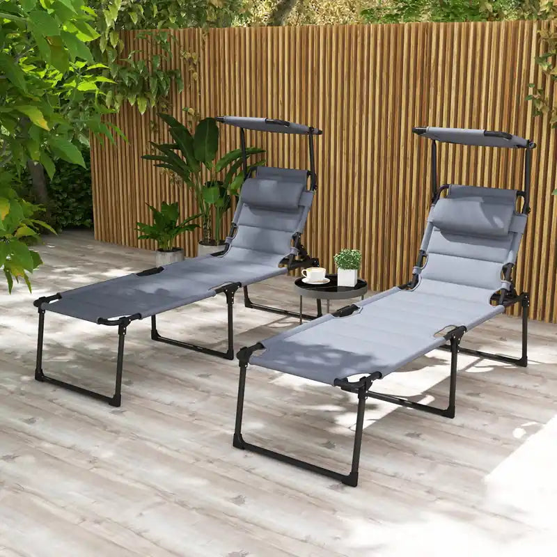 Chaises longues pliantes, Chaises de bronzage inclinables