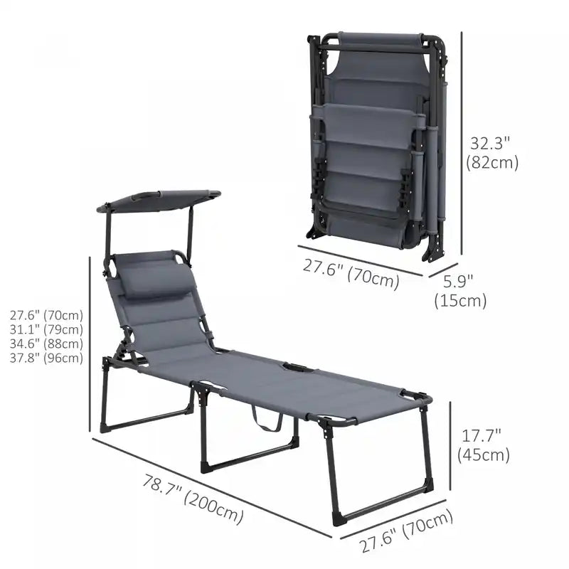 Chaises longues pliantes, Chaises de bronzage inclinables