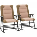 Outsunny 2pc Patio Foldable Rocking Chair Set