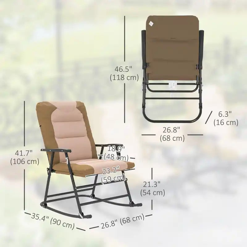 Fauteuil à bascule pliant de patio