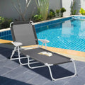Outsunny Outdoor Lounge Chair With 4-level Adjustable Backrest