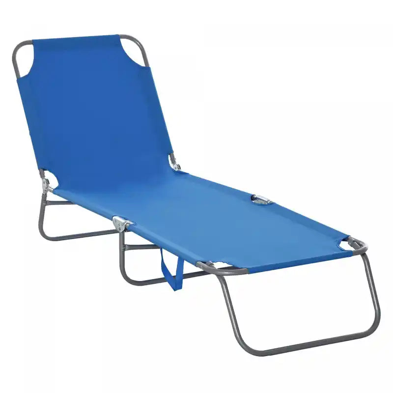 Outsunny Folding Outdoor Lounge Chair For Patio, Garden, Poolside