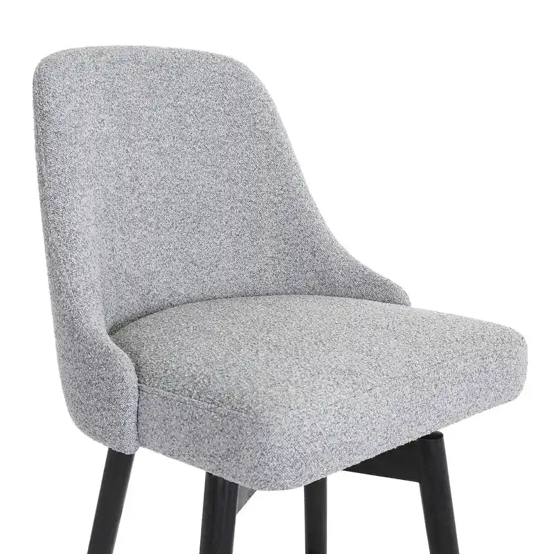 Tabouret avec Siège Pivotant et Tissu Polyester, H 67,3 cm, Bois et Métal