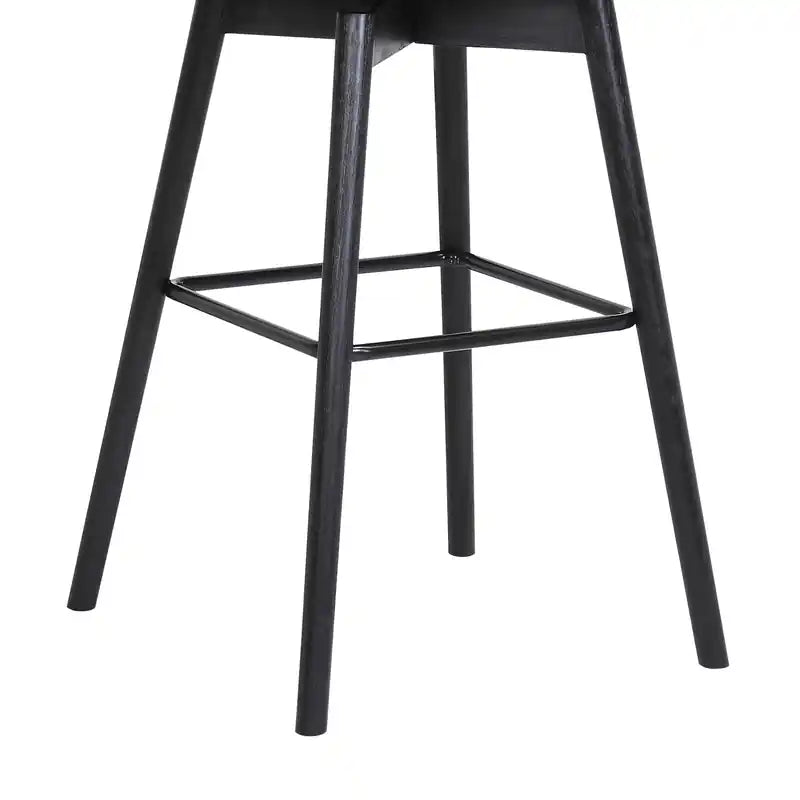 Tabouret avec Siège Pivotant et Tissu Polyester, H 67,3 cm, Bois et Métal