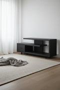 Rene 60 Modern TV Stand with Storage and Cable Management for TVs up to 65- Black