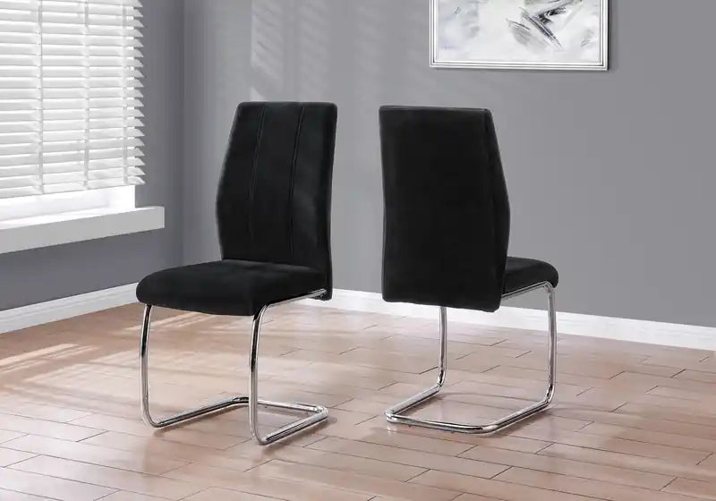 Chaise de salle à manger avec tissu aspect velours