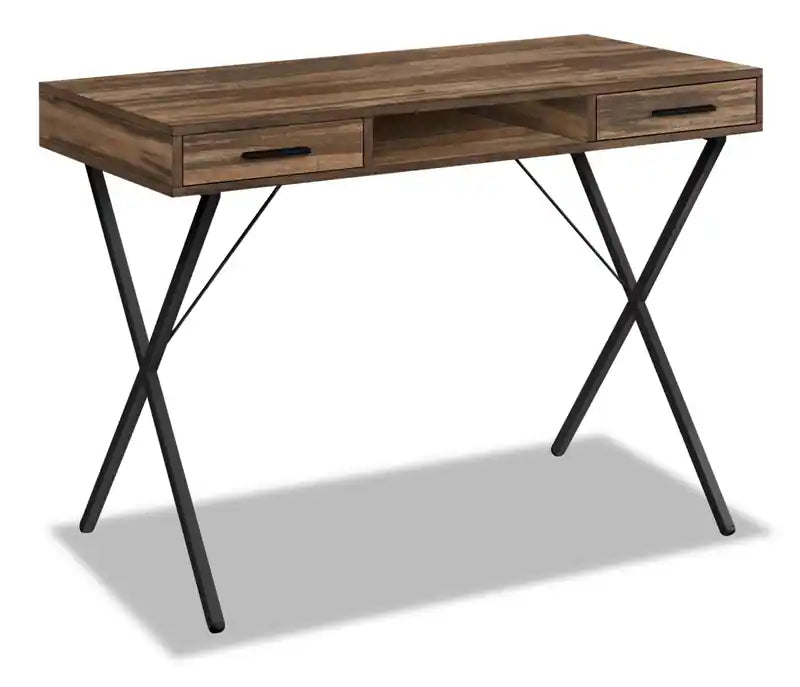 Rowan 42 Office Desk with 2-Drawers & Cubbyhole