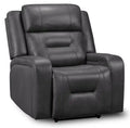 Ryker 36.8 Leather-Look Power Reclining Chair with Storage Arms and USB Port