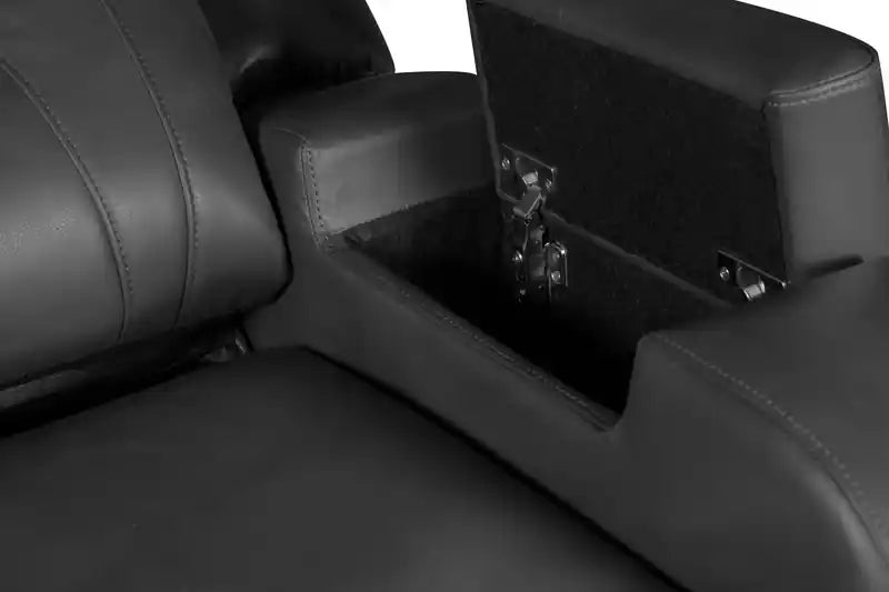 Fauteuil inclinable électrique aspect cuir avec accoudoirs de rangement et port USB
