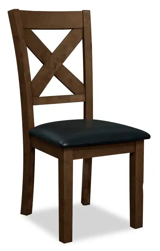 Talia Dining Chair with Vegan-Leather Fabric, Cross-Back