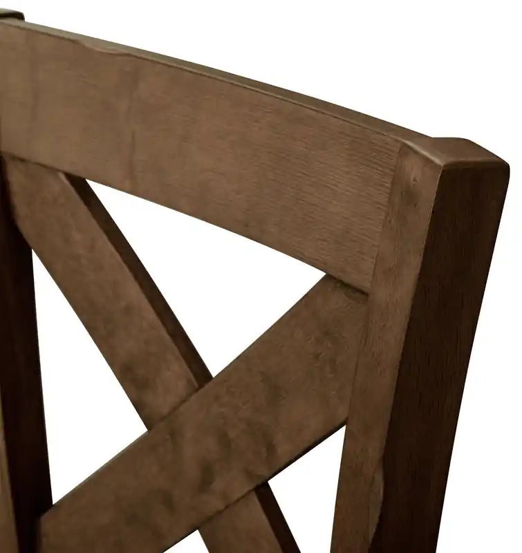 Chaise de salle à manger en similicuir, dossier croisé
