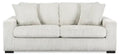 Willow 87 Light Grey Fabric Sofa with Track Arms and Reversible Seat and Back Cushions
