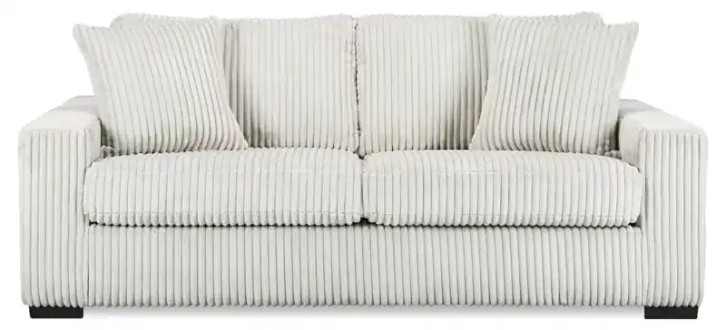 Willow 87 Light Grey Fabric Sofa with Track Arms and Reversible Seat and Back Cushions