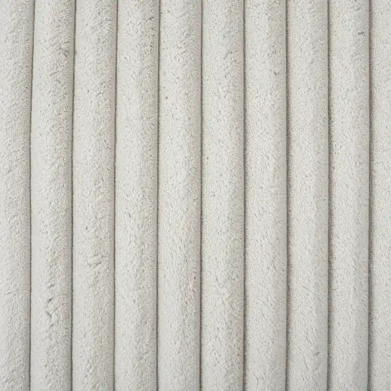 Canapé 87 en tissu gris clair avec accoudoirs droits et coussins d'assise et de dossier réversibles