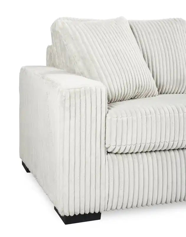 Canapé 87 en tissu gris clair avec accoudoirs droits et coussins d'assise et de dossier réversibles
