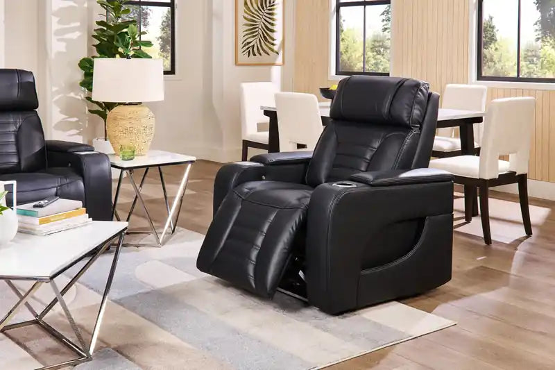 Fauteuil inclinable massant électrique en similicuir avec appui-tête électrique et siège chauffant – Abricot
